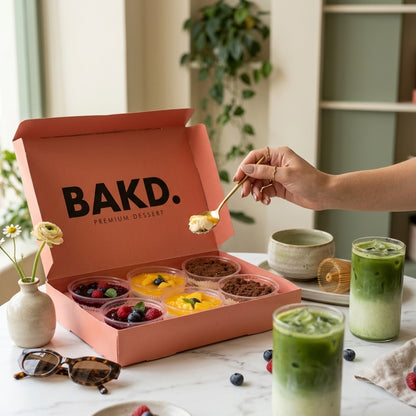 Box Cheesecake Bakd au café matcha